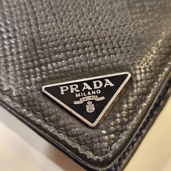 Prada Men's Anthracite Saffiano Leather Bifold Wallet - Picture 14 of 15